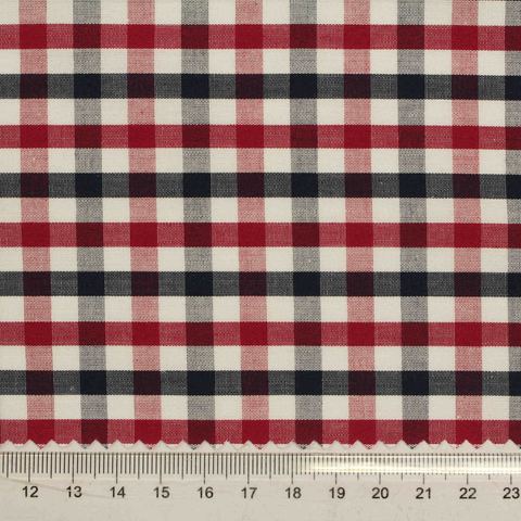 Fine Plaid 100% Cotton Woven Fabric
