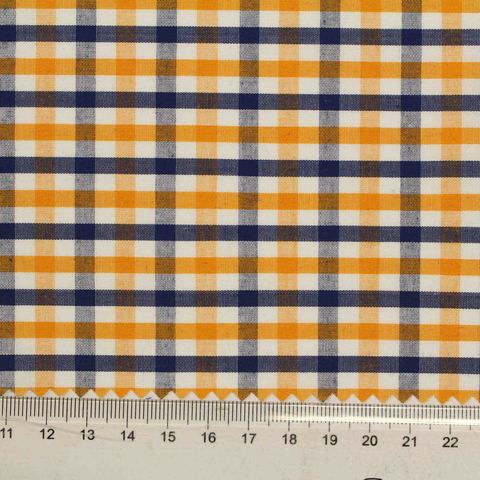 Navy Gingham Woven, Cotton