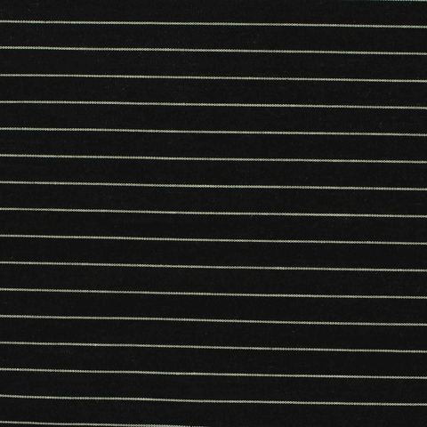 White Horizontal-Stripe Poplin, Cotton