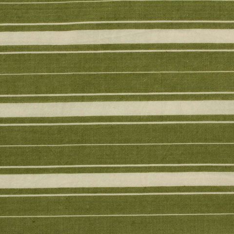 Green Horizontal-Stripe Woven, Cotton