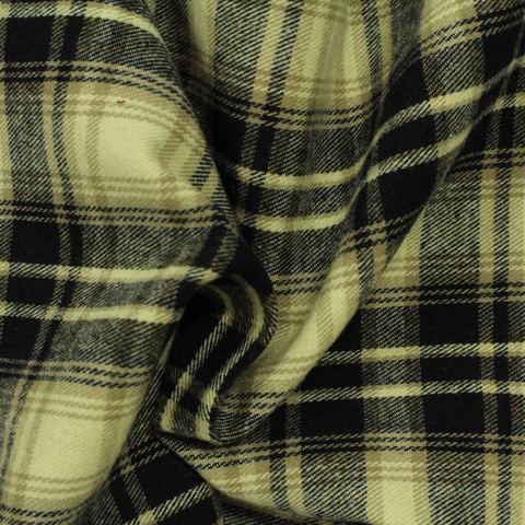 Bold Plaid Brushed 100% Cotton Twill Fabric