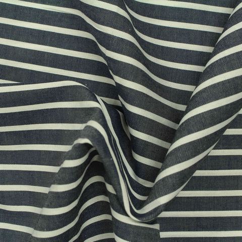 Striped 100% Cotton Poplin Fabric