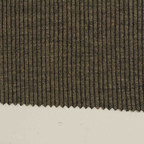 Polyester Viscose Stretch Rib Knit Fabric