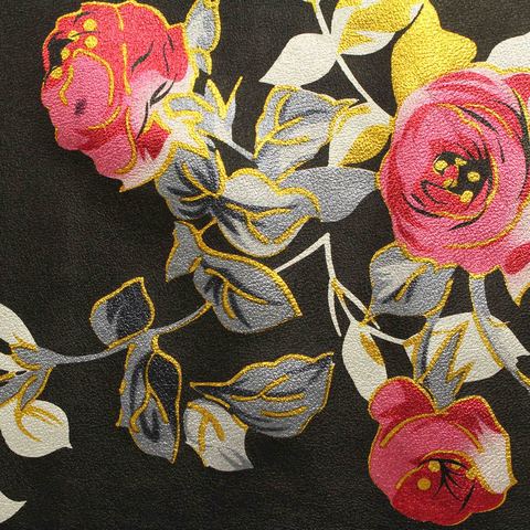 Bold Floral Brushed Milk Silk Knit Fabric