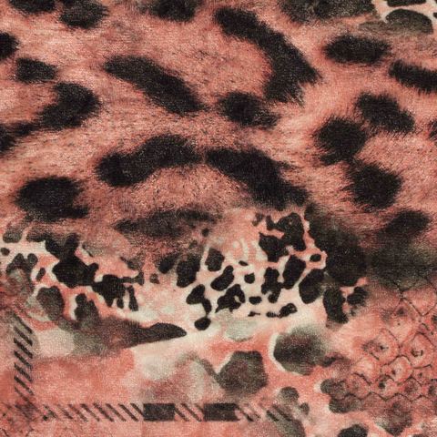 Pink Leopard Knit, Polyester