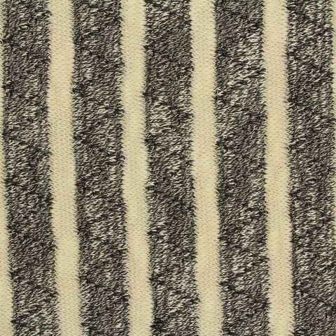 Cream Stripes Pointelle Knit, Cotton-Viscose