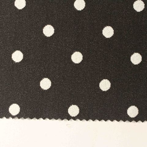 Dotted Polyester Stretch Linen-Look Fabric