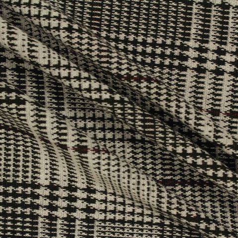 Black Houndstooth Jacquard, Polyester