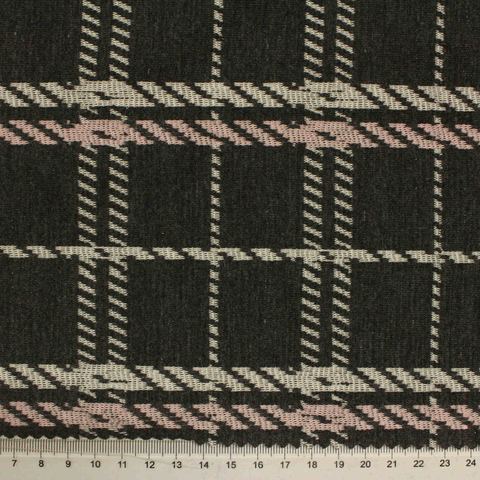 Dark Grey Plaid Jacquard, Polyester