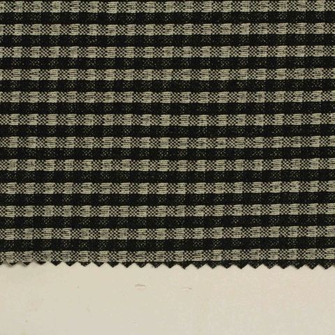 Fine Striped Polyester Viscose Stretch Knit Fabric