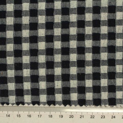 Fine Plaid Polyester Viscose Stretch Knit Fabric