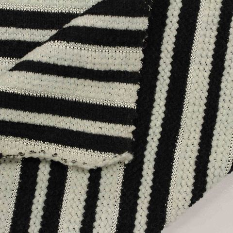Black Stripes Chenille, Polyester