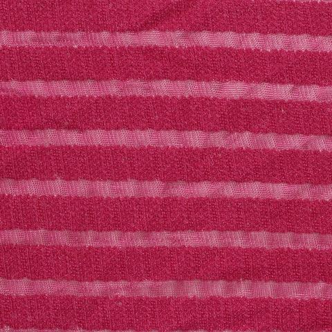 Striped 100% Polyester Rib Knit Fabric