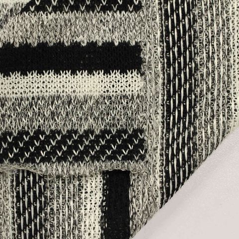 Striped Polyester Viscose Stretch Knit Fabric