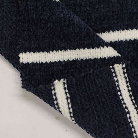 Striped 100% Polyester Chenille Fabric