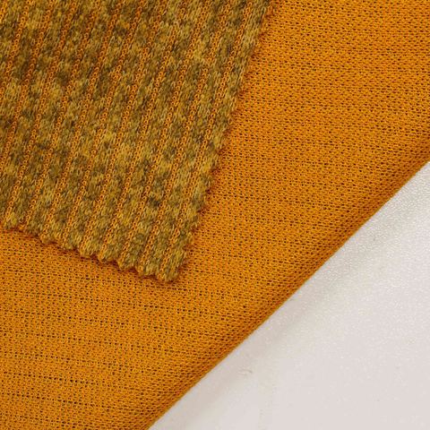 Heather Polyester Stretch Interlock Knit Fabric