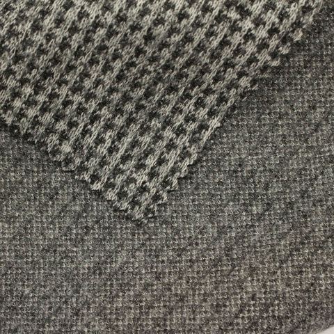 Fine Plaid Polyester Stretch Knit Fabric