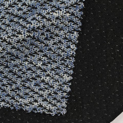 Jacquard Polyester Viscose Rib Knit Fabric