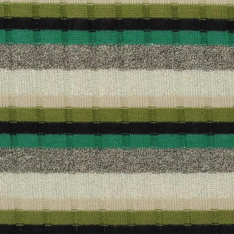 Black Horizontal-Stripe Rib Knit, Polyester