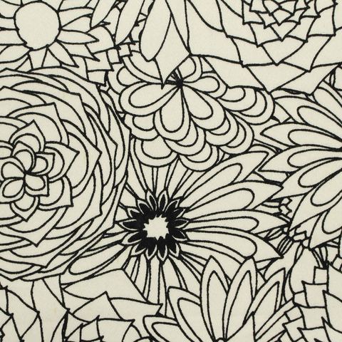 Bold Floral Cotton Stretch Woven Fabric
