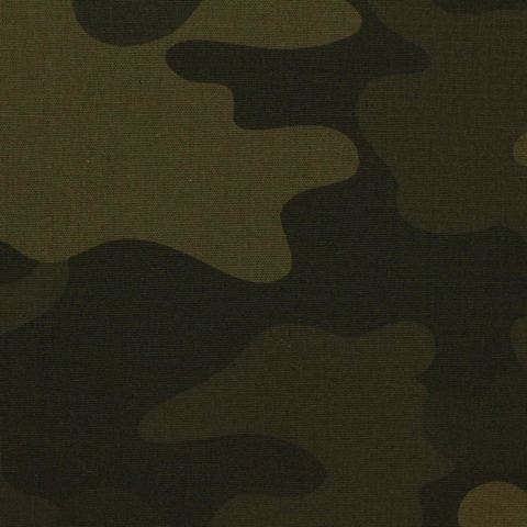 Green Camo Poplin
