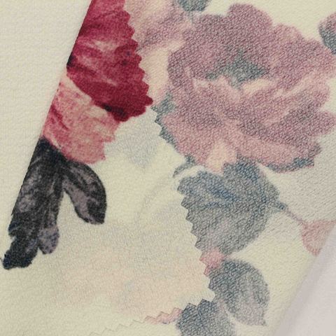 Bold Floral Polyester Stretch Chiffon Fabric