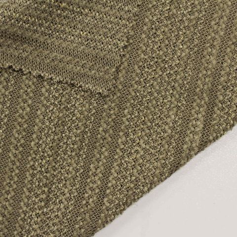 Polyester Viscose Metallic Chunky Knit Fabric