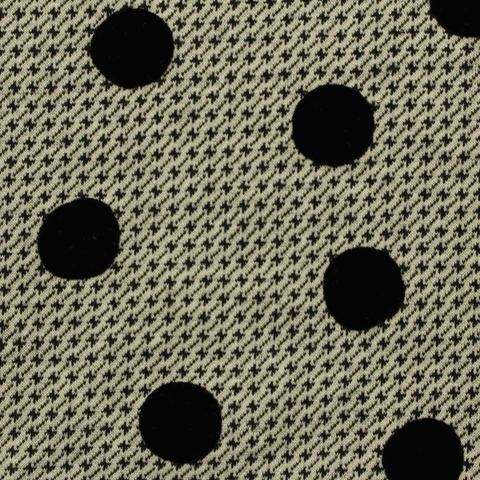 Bold Dotted Flocked 100% Polyester Knit Fabric