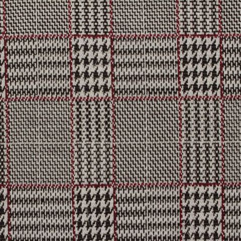Bold Plaid Polyester Stretch Knit Fabric