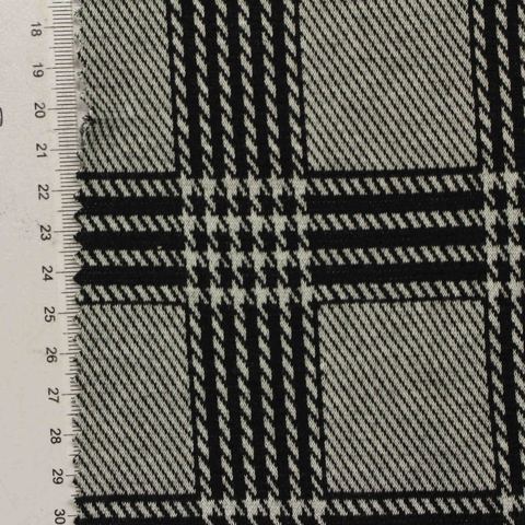Black Plaid Jacquard, Polyester