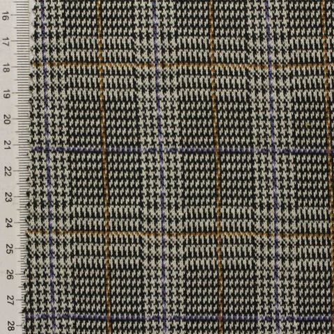 Plaid Polyester Stretch Knit Fabric