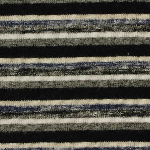 Striped Viscose Polyester Stretch Knit Fabric
