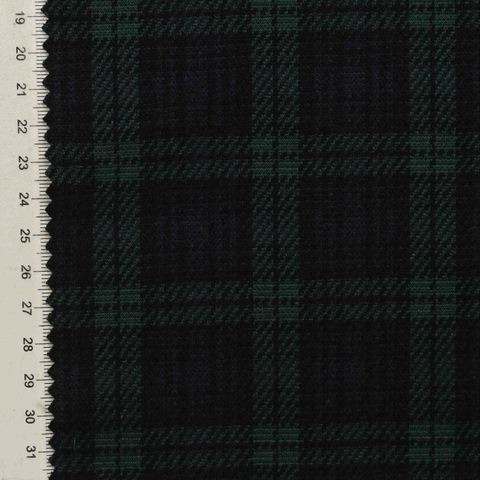 Plaid Polyester Stretch Knit Fabric