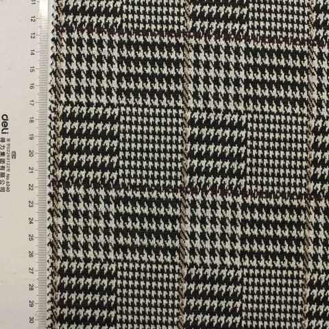 Black Houndstooth Knit, Poly-Viscose