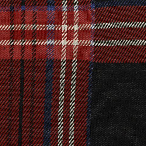 Bold Plaid Polyester Viscose Stretch Knit Fabric