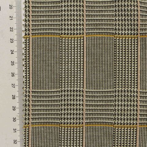 Bold Plaid Polyester Knit Fabric