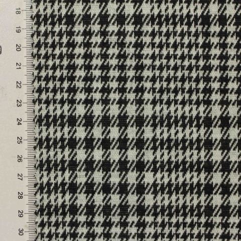 Black Houndstooth Knit, Polyester