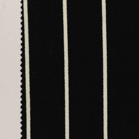 Cream Vertical-Stripe Knit, Polyester
