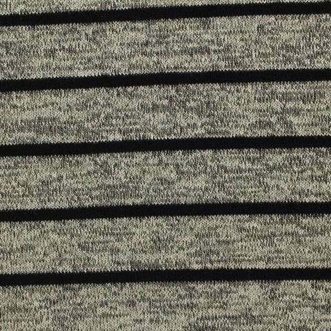 Striped Viscose Polyester Stretch Knit Fabric