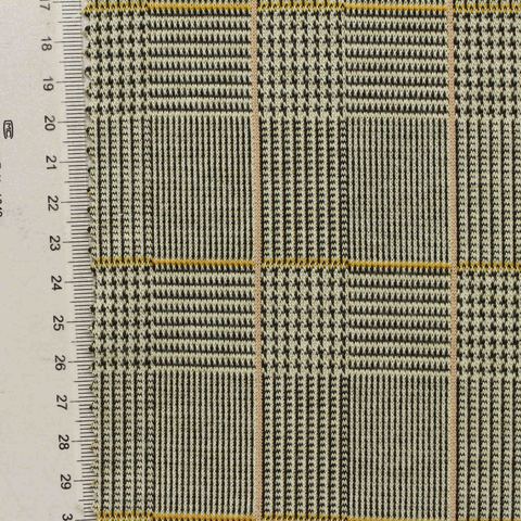 Bold Plaid Polyester Stretch Knit Fabric