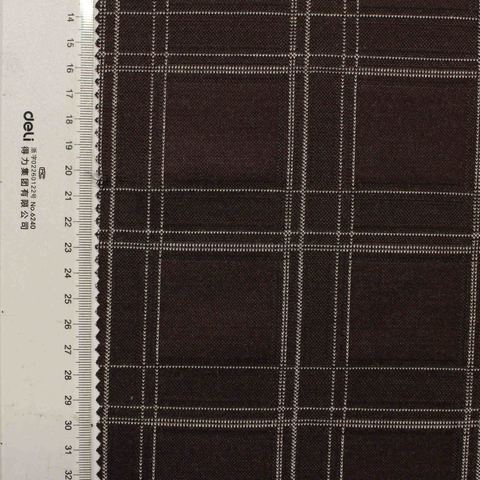 Plaid Polyester Viscose Stretch Knit Fabric