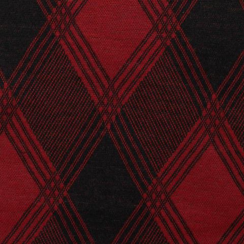 Bold Plaid Polyester Stretch Knit Fabric