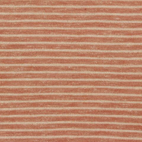 Fine Striped Slub Cotton Viscose Blend Chunky Knit Fabric