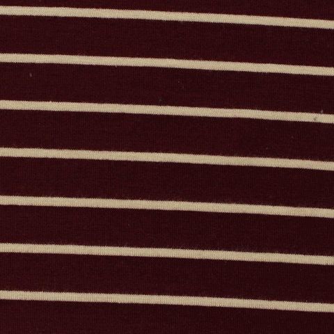 Striped Polyester Viscose Stretch Knit Fabric