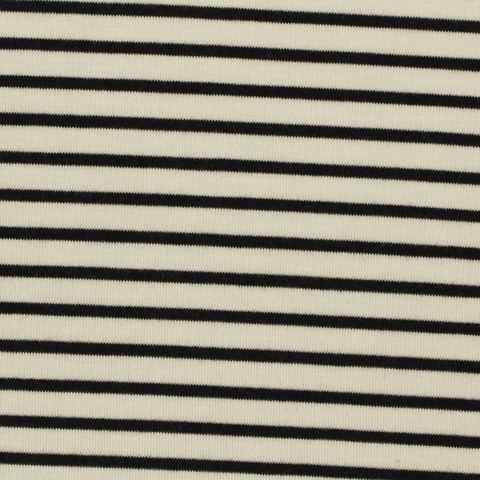 Fine Striped Polyester Viscose Stretch Knit Fabric