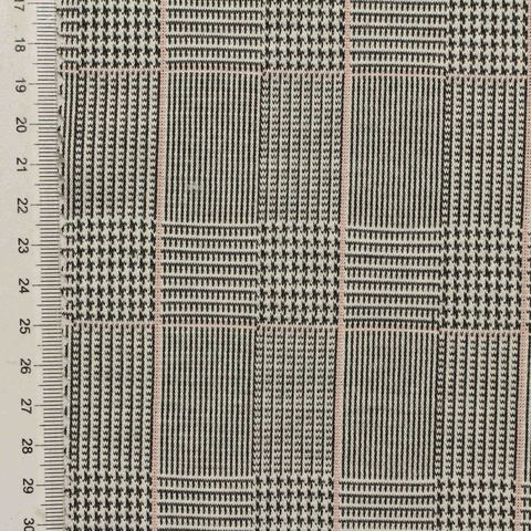 Black Plaid Jacquard, Polyester