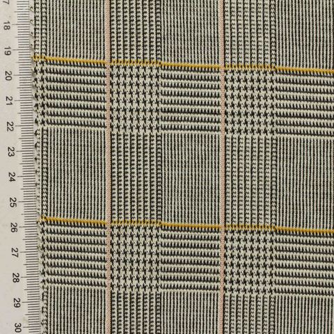 Plaid Polyester Stretch Knit Fabric