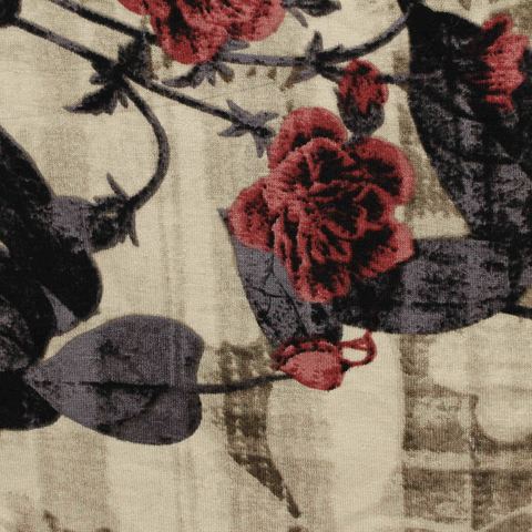 Bold Floral Viscose Stretch Knit Fabric