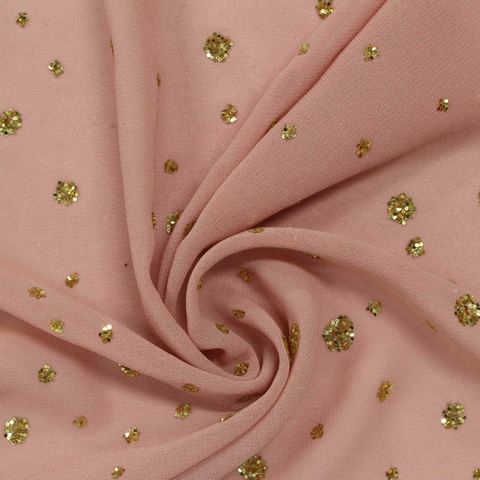 Fine Dotted 100% Polyester Chiffon Fabric