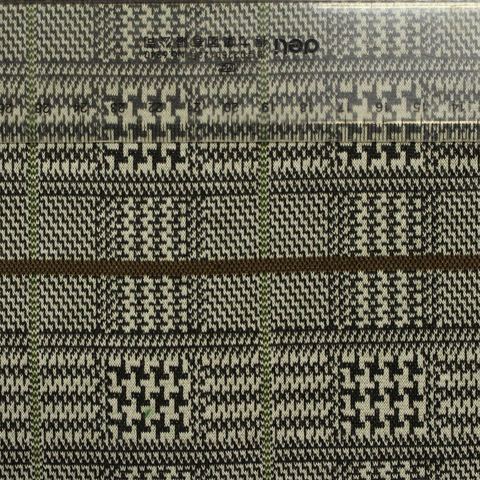 Black Houndstooth Jacquard, Poly-Viscose